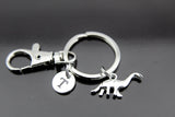 Dinosaur Keychain, Dinosaur Charm Keychain, Dinosaur Charm, Dinosaur Pendant, T-Rex Charm, Personalized Keychain, Initial Keychain