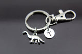 Dinosaur Keychain, Dinosaur Charm Keychain, Dinosaur Charm, Dinosaur Pendant, T-Rex Charm, Personalized Keychain, Initial Keychain