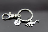 Dinosaur Keychain, Dinosaur Charm Keychain, Dinosaur Charm, Dinosaur Pendant, T-Rex Charm, Personalized Keychain, Initial Keychain