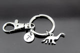 Dinosaur Keychain, Dinosaur Charm Keychain, Dinosaur Charm, Dinosaur Pendant, T-Rex Charm, Personalized Keychain, Initial Keychain