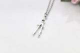 Architect Necklace, Compass Pencil Necklace, Architect Gift, Compass Pencil Charm, Graduation Gift, Engineer Gift, Personalized Gift