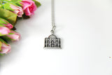 Best Christmas Gift, Stainless Steel Building Charm Necklace, Building Jewelry, Personalized Gift, Christmas Gift, N531