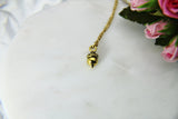 Acorn Necklace, Gold Acorn Charm,N345