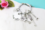 Best Father Day Gift, Best Dad Gift, Best Dad Charm Keychain, Tools Charm, Best Father Days Gift, Gift for Dad, Father's Day Gifts, N2854