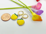 Yellow Green Peach Earrings, Gold Peach Earrings, Fruit Jewelry, Best Gift Best Friends, Girlfriends Mom, Aunt, Sister, Grand Daughter N2972
