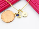 Best Christmas Present Real 18K Gold Plated Blue Evil Eye Cubic Zirconia Necklace, Gift For Mom, Daughter, Sister, Niece, Grandchild, N3025