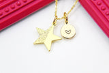 Best Christmas Present Real 18K Gold Plated North Star Necklace, Gift For Mom, Aunt, Best Friend, Daughter, Sister, Niece,  N3031