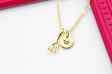 Best Christmas Present Real 18K Gold Plated Fork Necklace, Gift For Best Friends, Mom, Granddaughter, Daughter, Sister, Niece N3042