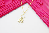 Anniversary Gifts Necklace, 10th Anniversary Gift, Jewelry to Wife, Girlfriend, Partner, Wedding Anniversary, Gold Fish on the Hook, N3013