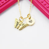 Best Mother Day's Gift, Thank You Gift, Appreciation Gift, Personalized Gifts, Mother Daughter Gift Necklace, Gold Butterfly Necklace, N3331