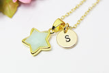 Amazonite Necklace, Natural Gemstone Jewelry N3474