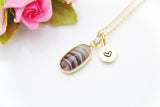 Agate Necklace, Oval, Birthday's Gift, Mother's Day Gift, Gemstone, Birthstone, Graduation, Christmas Gift, N3427