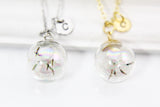 Best Christmas Gift, Dandelion Necklace, Wish Dandelion, Birthday Gifts, Terrarium Jewelry, Pressed Flowers, Gardening Gift, N3432
