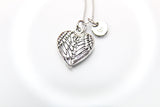 Best Christmas Gift, Silver Guardian Angel Wing Necklace, Mothers Day, Birthday, Thank You, Appreciation, Mentor, Personalized Gift, N3500