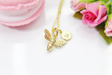 Bee Necklace, 18K Gold Plated Bee, Personalized, Birthday Gift, Graduation Gift, Christmas Gift, Thank You Gift, Appreciation Gift, N3595
