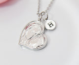 Best Christmas Gift for Mom, Grandmother, Great Grandma, Aunt, Heart Mother Daughter Necklace, Personalized Gift, N3875