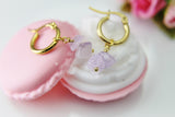 Amethyst Earrings, Natural Gemstone Jewelry, Best Christmas Gift, N3951
