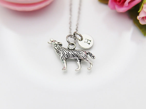 Wolf Necklace, Silver Wolf Charm, Animal Charm, Teen Gift, Girlfriend Gift, Personalized Gift, Best Friend Gift, Coworker Gift, Sister Gift