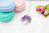 Amethyst Necklace, Tree Necklace, Natural Gemstone Jewelry, N3906