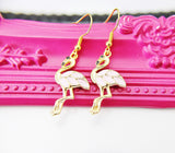 Gold Flamingo Earrings, Best Friends Gift, Girlfriends Gift, Christmas Gift, Thank You Gift, Appreciation Gift, N3987