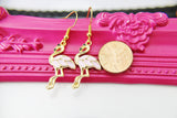 Gold Flamingo Earrings, Best Friends Gift, Girlfriends Gift, Christmas Gift, Thank You Gift, Appreciation Gift, N3987