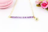 Amethyst Necklace, Natural Gemstone Jewelry N4075