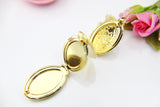 Best Christmas Gift for Mom, Grandmother, Aunt, Daughter, Sister, Girlfriends, Gold Locket Necklace, Love, Keepsake Photo Frame, N4052