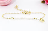 Best Christmas Gift Moonstone Bracelet Natural Gemstone Jewelry, N4063