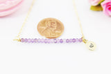 Amethyst Necklace, Natural Gemstone Jewelry N4075