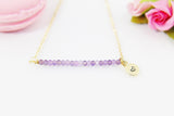 Amethyst Necklace, Natural Gemstone Jewelry N4075