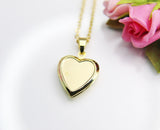 Best Valentine's Day Gift for Girlfriend from Boyfriend, Gold Heart Flower Locket Necklace, Birthday Gift, N4220