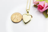 Best Valentine's Day Gift for Girlfriend from Boyfriend, Gold Heart Flower Locket Necklace, Birthday Gift, N4220
