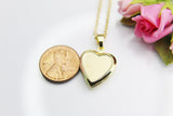 Best Valentine's Day Gift for Girlfriend from Boyfriend, Gold Heart Flower Locket Necklace, Birthday Gift, N4220