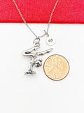 Best Christmas Gift for Daughter, Granddaughter, Neice, Girl, Silver Gymnastic Girl Necklace, Gymnast Gift, N4803