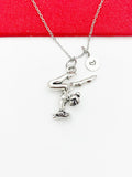 Best Christmas Gift for Daughter, Granddaughter, Neice, Girl, Silver Gymnastic Girl Necklace, Gymnast Gift, N4803