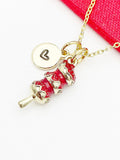 Best Christmas Gift for Japanese Girlfriend, Best friend, Sister, Daughter, Granddaughter, Gold Japanese Dumpling Dango Necklace, N4878