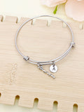 Best Christmas Gift for School Band, Baton Drum Major, Personized Initial Bracelet, N4952