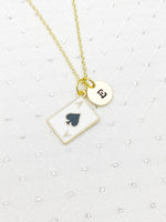 Ace of Spades Necklace, Ace of Spades Jewelry, Delicate, Dainty, Simple, Minimalist, Gold Chain Necklace, N5071