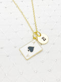 Ace of Spades Necklace, Ace of Spades Jewelry, Delicate, Dainty, Simple, Minimalist, Gold Chain Necklace, N5071