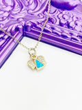 Angel Necklace, Blue, Delicate, Dainty Necklace, Simple Necklace, Minimalist Necklace, Gold Chain Necklace, N5096