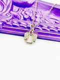 Angel Necklace, Rose, Simple Necklace, Minimalist Necklace, Gold Chain Necklace, N5097