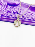 Angel Necklace, Rose, Simple Necklace, Minimalist Necklace, Gold Chain Necklace, N5097