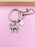Silver Camel Charm Keychain Desert Animal Pet Zookeeper Gifts Idea Personalized Customized Made to Order, AN2100