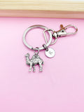 Silver Camel Charm Keychain Desert Animal Pet Zookeeper Gifts Idea Personalized Customized Made to Order, AN2100