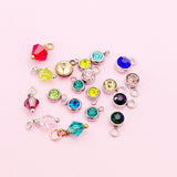 Add Birthstone Garnet Amethyst Aquamarine Emerald Pearl Light Amethyst Siam Ruby Peridot Sapphire Rose Pink Topaz Blue Zircon