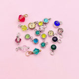Add Birthstone Garnet Amethyst Aquamarine Emerald Pearl Light Amethyst Siam Ruby Peridot Sapphire Rose Pink Topaz Blue Zircon