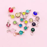 Add Birthstone Garnet Amethyst Aquamarine Emerald Pearl Light Amethyst Siam Ruby Peridot Sapphire Rose Pink Topaz Blue Zircon