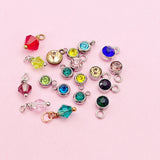 Add Birthstone Garnet Amethyst Aquamarine Emerald Pearl Light Amethyst Siam Ruby Peridot Sapphire Rose Pink Topaz Blue Zircon