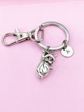 Anatomical Heart Charm Keychain, Silver or Bronze Option, BN4935