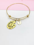 Artist Palette Bracelet, Artist Gift, Art Teacher Gift, Personalized Gift, N2153